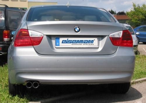 Eisenmann Racing Motorsport Sound Endschalldämpfer Edelstahl Einseitig passend für BMW E90 Limousine